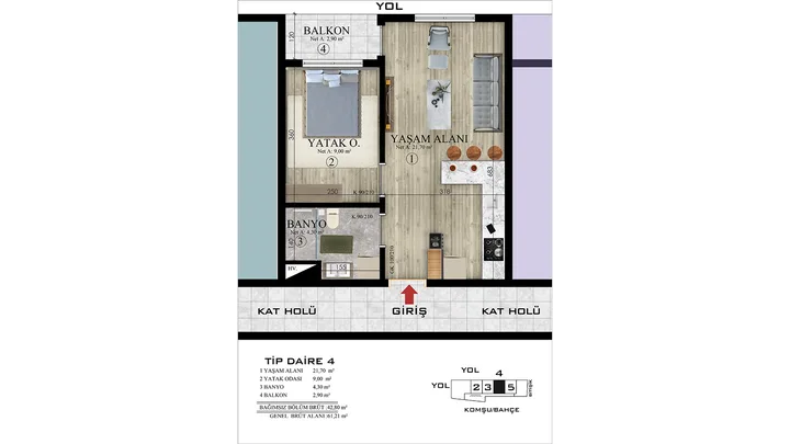 Lale Apartmanı plan 2